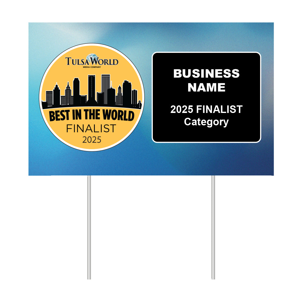 Double-Sided Yard Sign w/ Stake