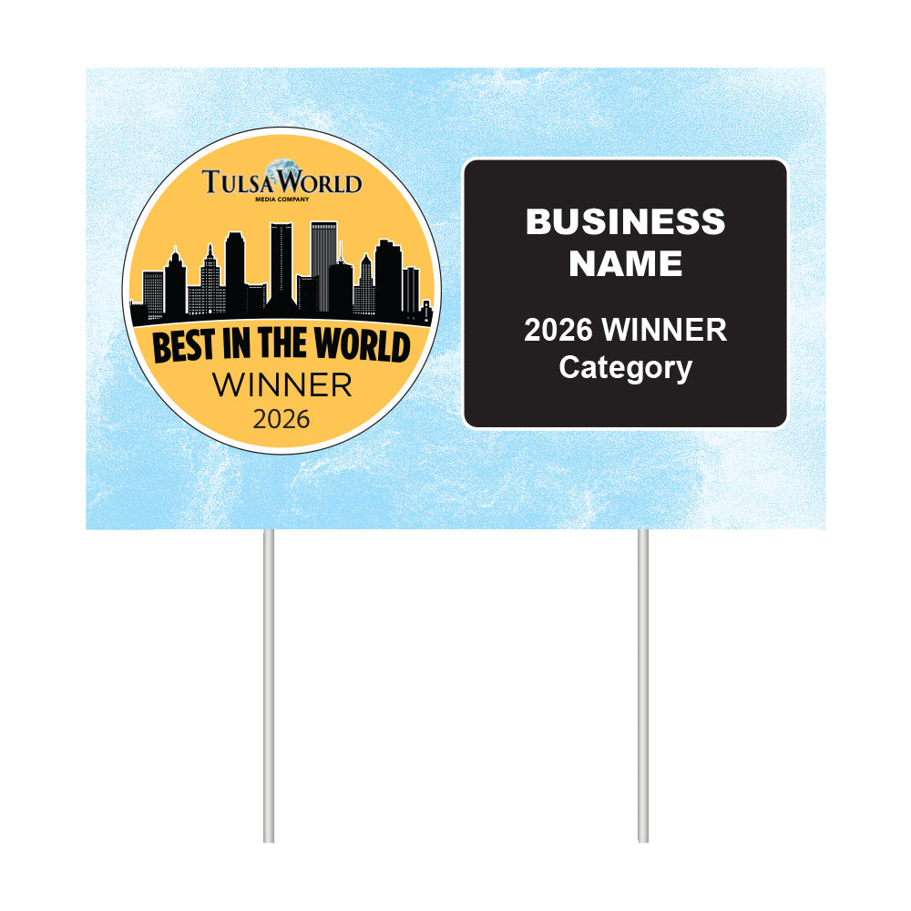 Double-Sided Yard Sign w/ Stake
